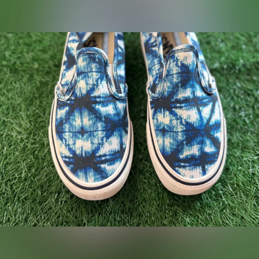 Vans Unisex Blue Tie-Dye Slip-On‎ Shoes Size M-4 W-5.5